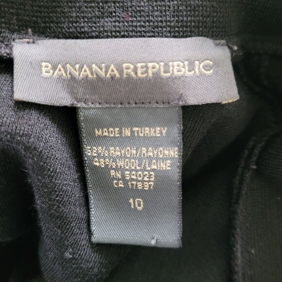 Banana Republic Black Sleeveless Wool Blend Mock Neck Top Womens Size 10 - Picture 3 of 8